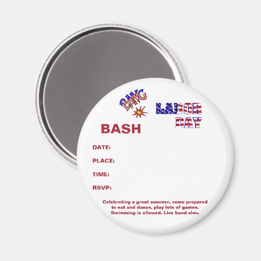 Urknall am Arbeitstag Magnet (Vorderseite/Rückseite)