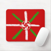 Urkreide, gezeichnet Ikurriña und Lauburu, Mousepad (Mit Mouse)