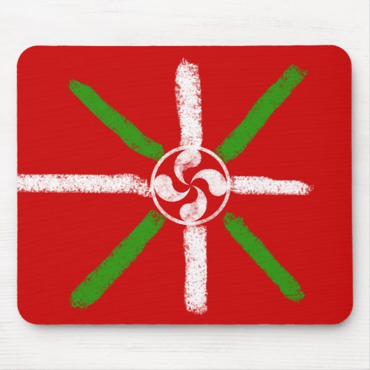 Urkreide, gezeichnet Ikurriña und Lauburu, Mousepad (Vorne)