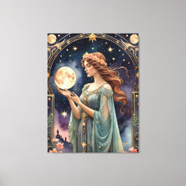 Urkunde Tarot Malstil Leinwanddruck