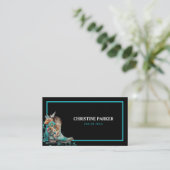 URL-Code für Western mit Aquarellfarben-Stiefeln Visitenkarte (Stehend Vorderseite)