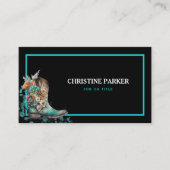 URL-Code für Western mit Aquarellfarben-Stiefeln Visitenkarte (Vorderseite)