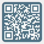 URL der Website von Eucalyptus Blue QR Quadratischer Aufkleber (Vorderseite)
