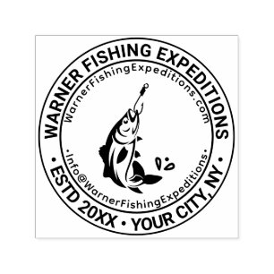 URL des Firmennamens "Fischen" auf Hook E-Mail Permastempel