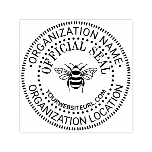 URL des Offiziellen Siegels Bee Generic Custom Permastempel (Design)