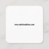 URL einer Website hinzufügen und sofort einen QR-C Quadratische Visitenkarte (Rückseite)