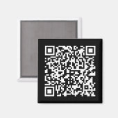 URL eingeben und Scannercode erstellen | SCHWARZ-W Magnet (Vorderseite/Rückseite)