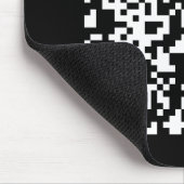 URL eingeben und Scannercode erstellen | SCHWARZ-W Mousepad (Ecke)