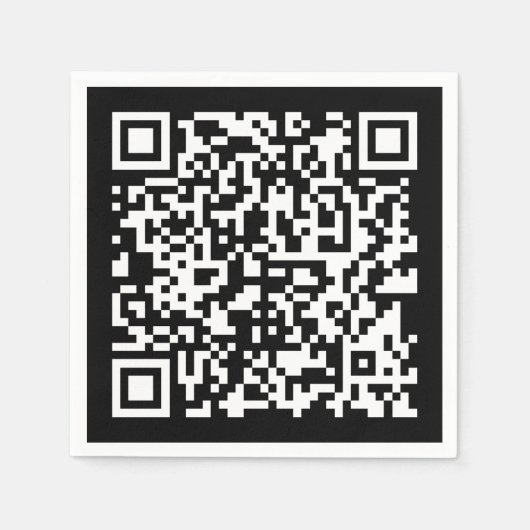 URL eingeben und Scannercode erstellen | SCHWARZ-W Serviette (Vorderseite)