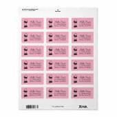 URL-Labels - Rosa Adressaufkleber (Vorne)