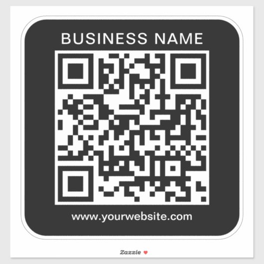 URL-QR-Code-Vorlage für den Firmennamen Benutzerde Aufkleber (Blatt)