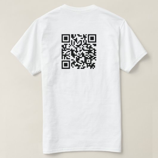 URL zu qr-Code hinzufügen T-Shirt (Design Rückseite)