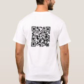 URL zu qr-Code hinzufügen T-Shirt (Rückseite)