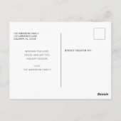 Urlaub 3 Fotos | Modern Happy New Year Tree Glow Postkarte (Rückseite)