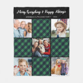 Urlaub 5 Bild Quilt Collage Personalisiert Kariert Fleecedecke (Vorderseite)