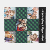 Urlaub 5 Bild Quilt Collage Personalisiert Kariert Fleecedecke (Vorderseite (Horizontal))