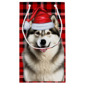 Urlaub Alaskan Malamute Dog Spaß Kariert Weihnacht Kleine Geschenktüte (Rückseite)