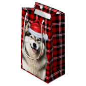 Urlaub Alaskan Malamute Dog Spaß Kariert Weihnacht Kleine Geschenktüte (Vorderseite Schrägansicht)