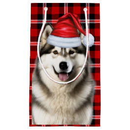 Urlaub Alaskan Malamute Dog Spaß Kariert Weihnacht Kleine Geschenktüte