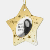Urlaub Alles Star Foto/Gold Keramikornament (Links)