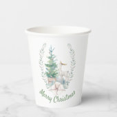 Urlaub am Hirsch und am Weihnachtsbaum Pappbecher (Vorderseite)