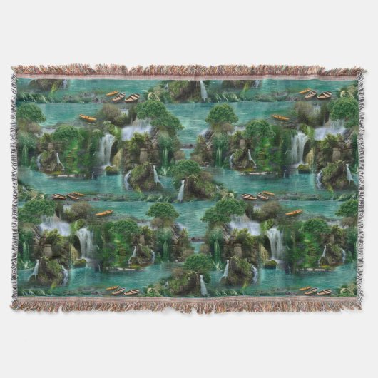 Urlaub am magischen Fantasy-See Decke (Vorderseite)