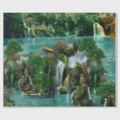 Urlaub am magischen Fantasy-See Geschenkpapier (Flach)