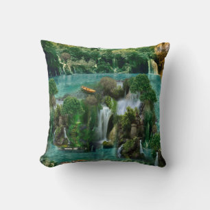 Urlaub am magischen Fantasy-See Kissen