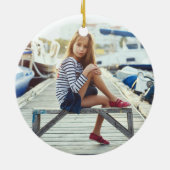 Urlaub am Meer | Nautische Ankerjahre und Foto Keramik Ornament (Hinten)