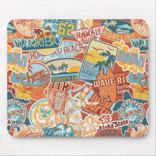 Urlaub am Meer Waikiki Bay Hawaii Mousepad