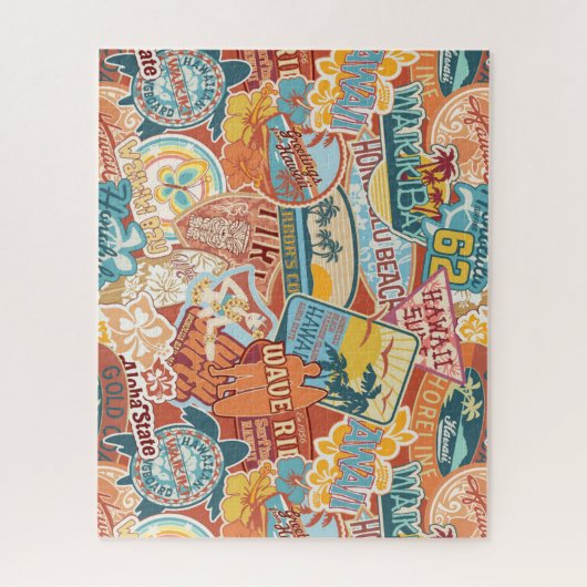 Urlaub am Meer Waikiki Bay Hawaii Puzzle (Vertikal)