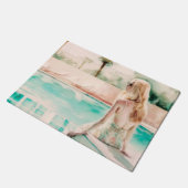 Urlaub am Pool Fußmatte (Schrägansicht)