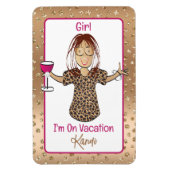 Urlaub am Sprichwort für sie Magnet (Vertikal)