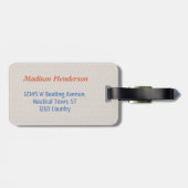 Urlaub am Strand | Funny Nautical Puff | Segelboot Gepäckanhänger (Rückseite horizontal)