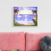 Urlaub am Strand Leinwanddruck (Insitu (Wohnzimmer))