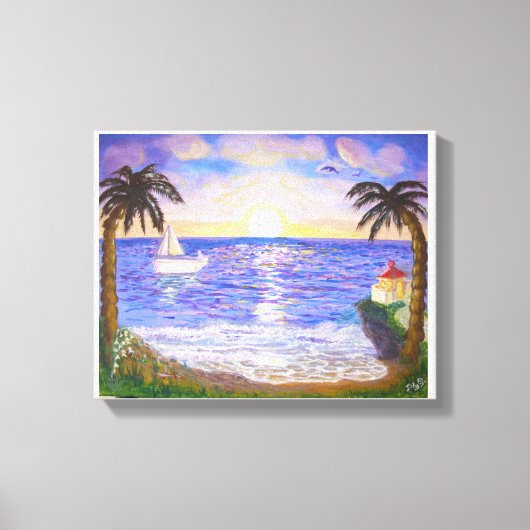 Urlaub am Strand Leinwanddruck (Vorderseite)