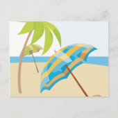 Urlaub am Strand Postkarte (Vorderseite)