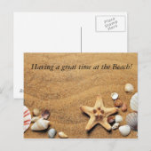 Urlaub am Strand Postkarte (Vorne/Hinten)
