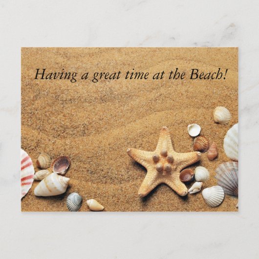 Urlaub am Strand Postkarte (Vorderseite)