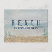 Urlaub am Strand Postkarte (Vorderseite)