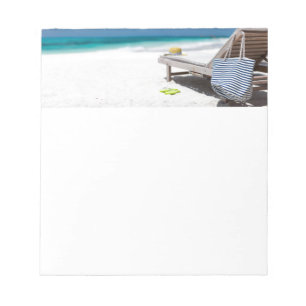 Urlaub am tropischen Strand Notizblock