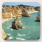 Urlaub an der Algarve in Portugal Getränkeuntersetzer (Vorderseite)