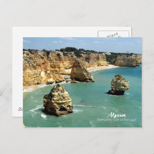 Urlaub an der Algarve in Portugal Postkarte (Vorne/Hinten)