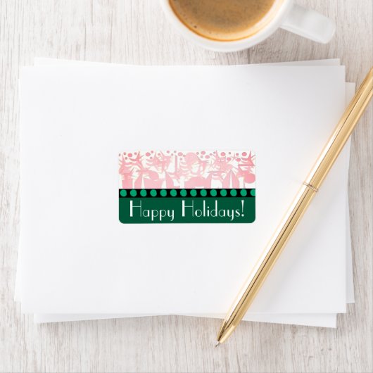 URLAUB ART DECO ADRESSAUFKLEBER (Insitu)