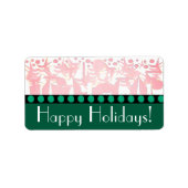 URLAUB ART DECO ADRESSAUFKLEBER (Vorne)