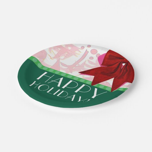 URLAUB ART DECO PAPPTELLER (Schrägansicht)