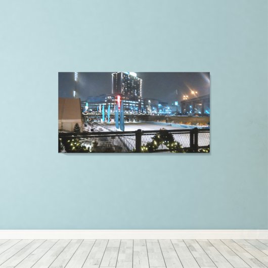 Urlaub auf Canalside Leinwanddruck (Insitu (Holzboden))