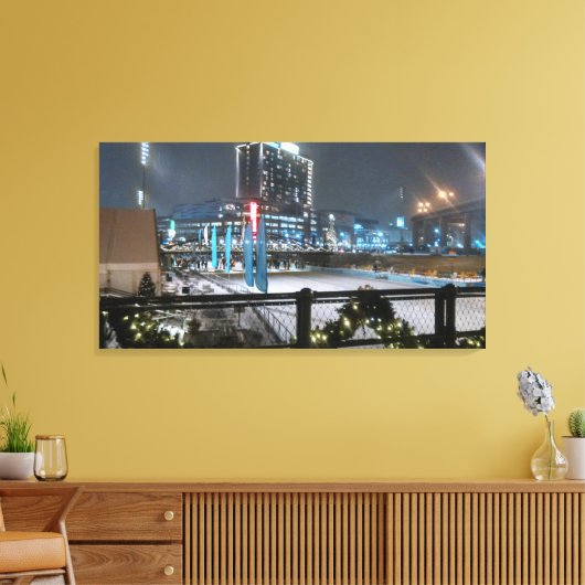 Urlaub auf Canalside Leinwanddruck (Insitu (Wohnzimmer))