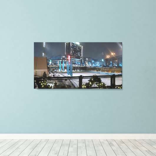 Urlaub auf Canalside Leinwanddruck (Insitu (Holzboden))