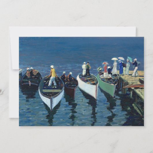 Urlaub auf dem Hudson | George Luks Karte (Vorderseite)